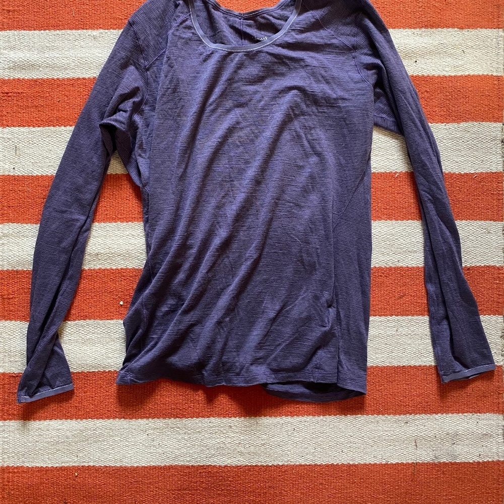 Smart wool purple stripe